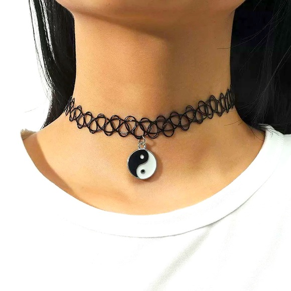 Ying Yang Henna Choker Necklace - Picture 1 of 7